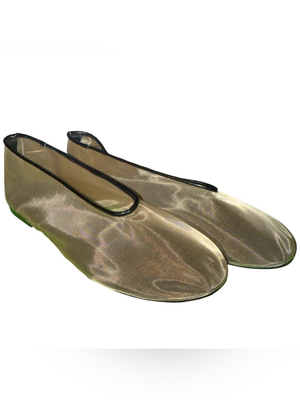 NIB Nude Mesh Ballet Flats Minimalist Balletcore Euro Summer Size 9 - Picture 3 of 5